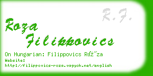 roza filippovics business card